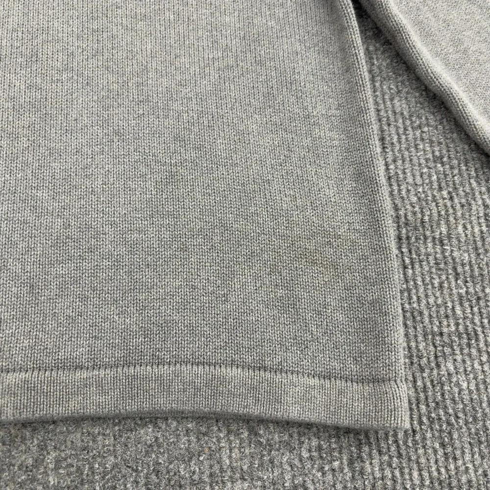 J Crew Sweater Mens XL Grey Cotton Raglan Crewneck Classic Minimalist